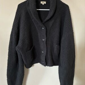 SOLD OUT ONLINE! Ozma of California Sloan Cardigan, Alpaca Blend, Black